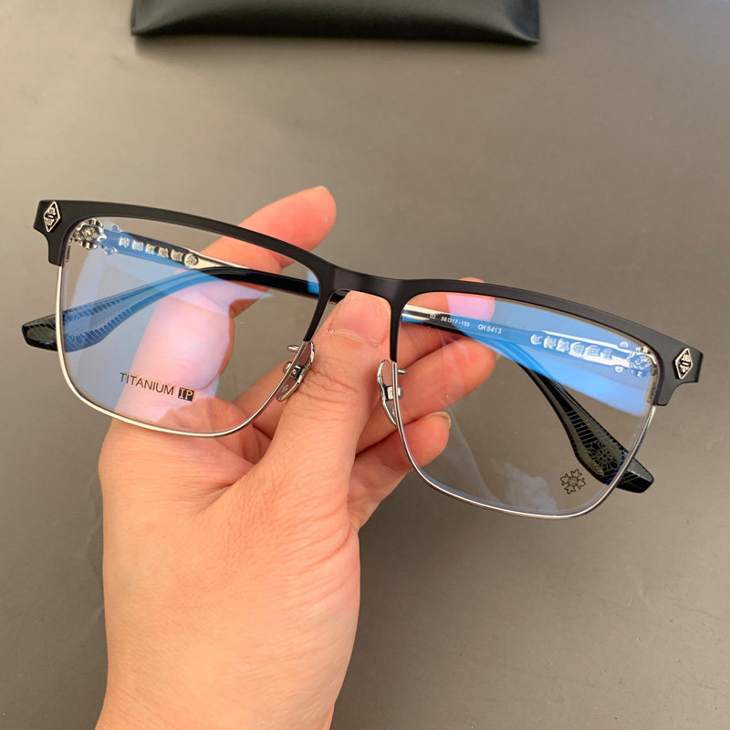 麦克心罗心眼镜框眼镜框超轻纯钛复古文艺大脸型韩版男女近视平光