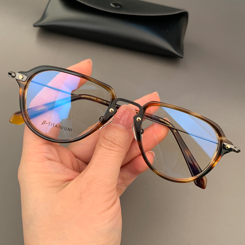 新品马吉他眼镜框架超轻新品板材蛤蟆镜个性复古日系风近视男女款