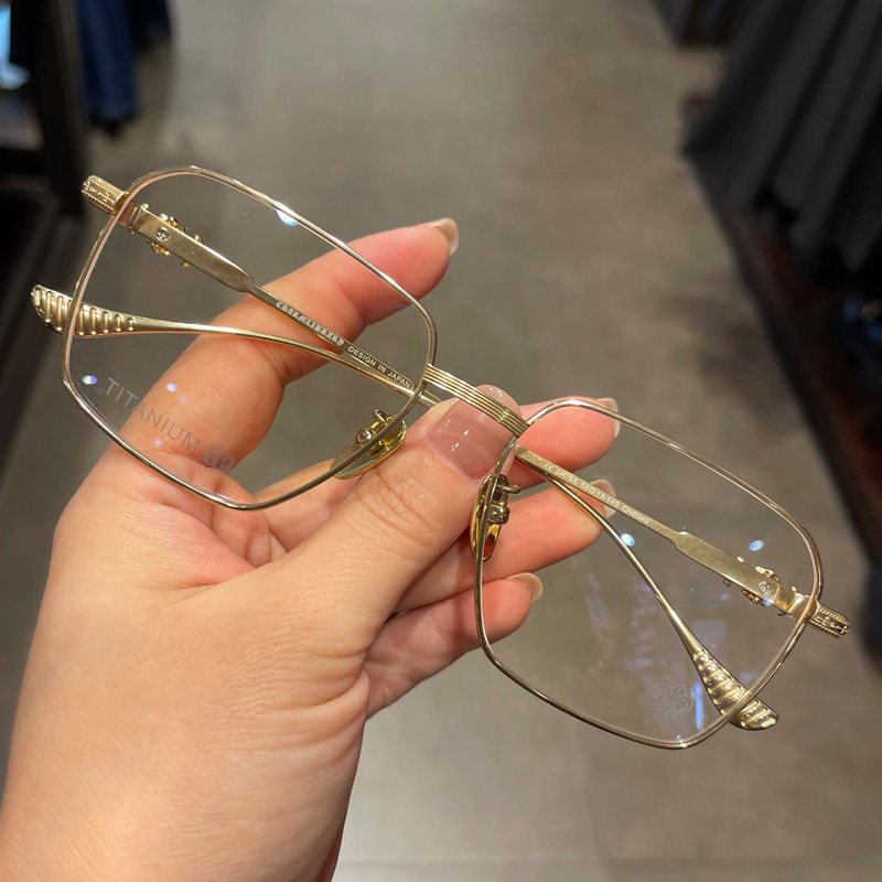 金色近视眼镜框架麦克心罗心
