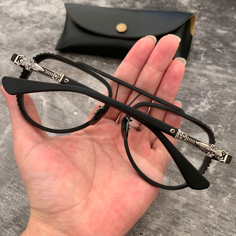 麦克心罗心眼镜框架新款重工银饰雕花个性蛤蟆镜大脸男女近视平光