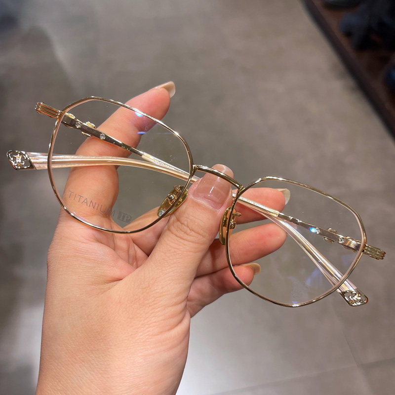 麦克心罗心眼镜框架超轻纯钛小框复古高度数近视适用男女镜架