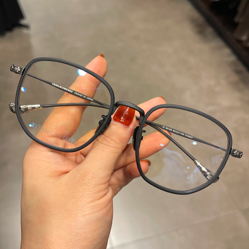 麦克心罗心眼镜框架超轻新品复古多边形全框板材纯钛变色男女近视