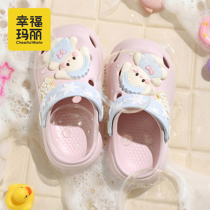 女童宝宝洞洞鞋儿童公主拖鞋夏季软底透气1-3岁2婴幼儿男童凉拖鞋