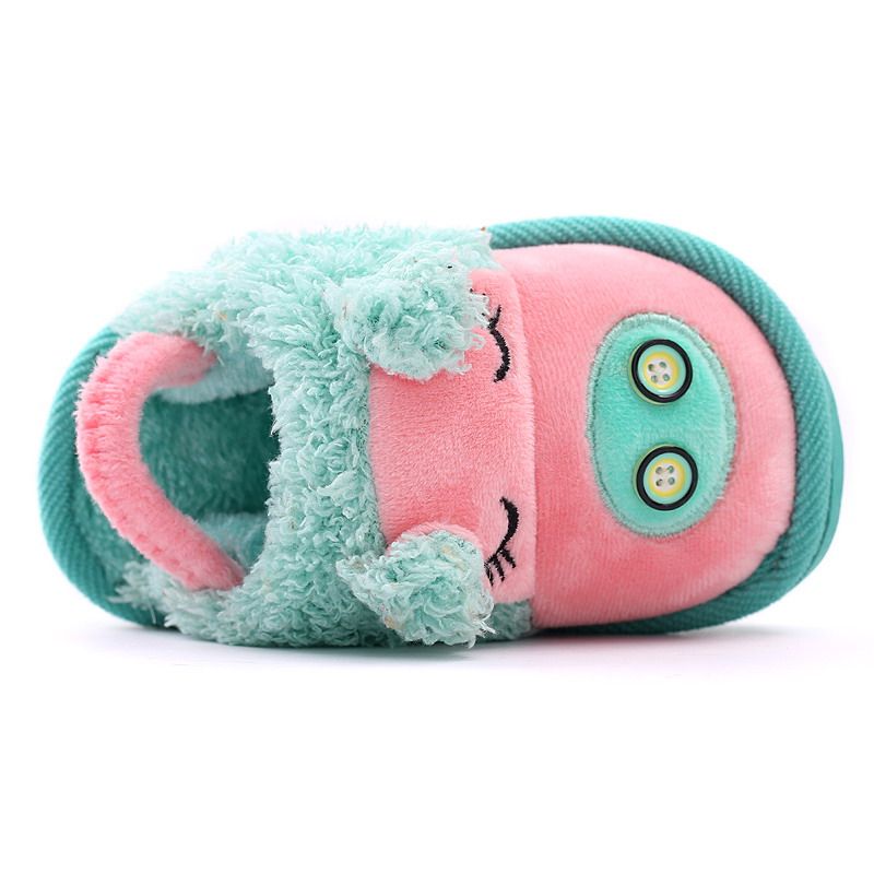 Pantoufles enfants en suède pour hiver - semelle tendon - Ref 987068 Image 4