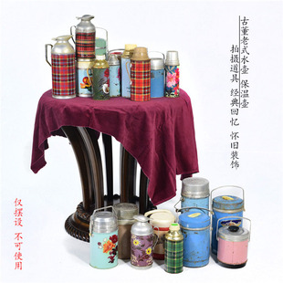 老物件老式保温桶饭盒怀旧棒冰桶雪糕桶多层提盒装饰影视道具摆件