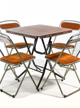 旧折叠桌椅老上海老式影视舞台剧