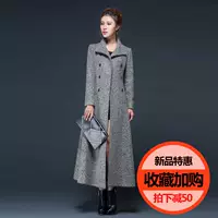 Mùa thu đông 2019 áo khoác len mới cho nữ áo gió dày retro cashmere mỏng trên đầu gối áo khoác dài - Áo khoác dài áo khoác da nữ