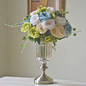 饰花瓶摆件 创意送礼样板房复古客厅书房玄关可蓄水插花装 欧式 美式