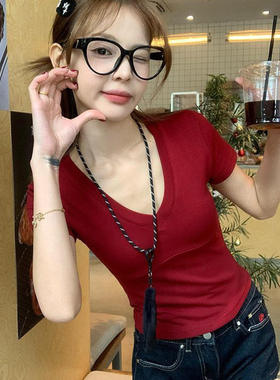 韩系短袖t恤女宋正恩辣妹上衣