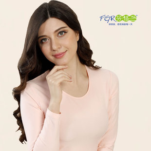 常规保暖内衣套装 纯棉圆领弹力线衣线裤 女士棉毛衫 芬格兰秋衣秋裤