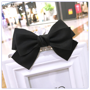 韩版蝴蝶结发饰气质百搭发夹后脑勺顶夹优雅成年女士边夹弹簧夹