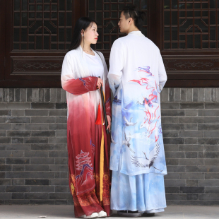 古风外套道袍男改良明制长衫女襦裙汉服夏季仙气防晒披风大码羽织