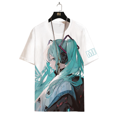 日系潮牌短袖T恤男初音二次元动漫周边cos服痛衣卡通印花休闲半袖