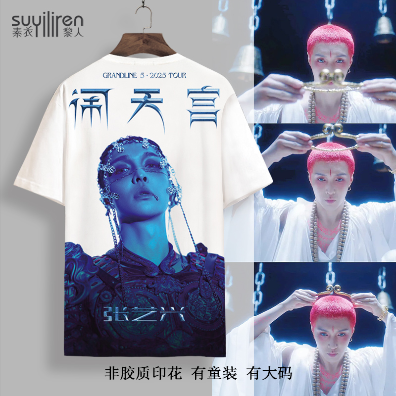 张艺兴周边应援短袖T恤男2025闹天宫巡回演唱会半袖粉丝速干体恤