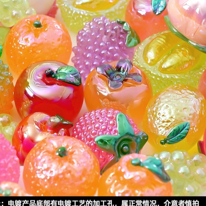 夜光电镀仿真车厘子粑粑柑大水果
