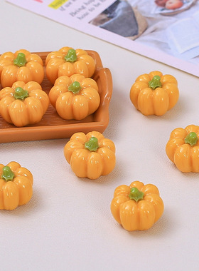 创意立体小南瓜卡通手工diy饰品小配件奶油胶配饰树脂配件材料包