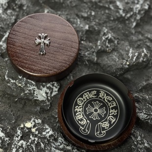 烟灰缸十字潮牌日式 实木家用酒店客厅防飞灰办公室烟缸木质创意