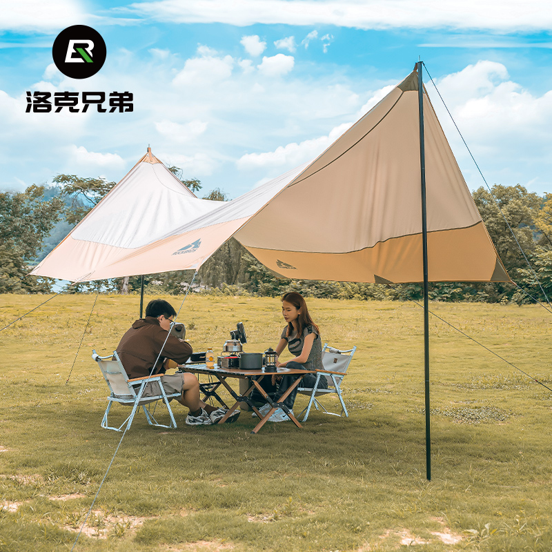 洛克兄弟露营帐篷银胶防雨防晒
