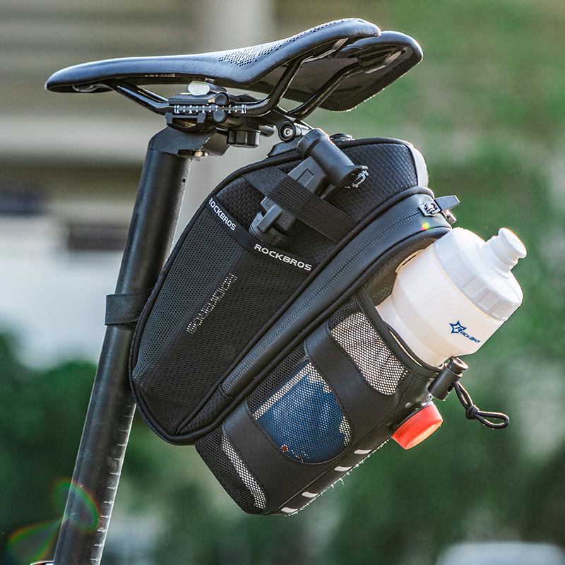 洛克兄弟自行车包水壶包尾包山地车后座骑行折叠车坐垫鞍座包配件