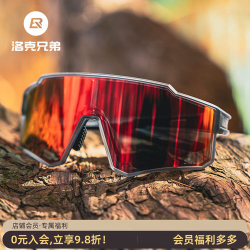 洛克兄弟骑行眼镜变色偏光防风沙