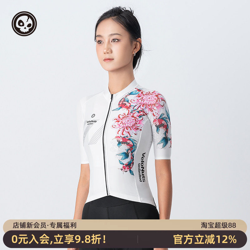 小骷髅短袖骑行服女款夏季透气