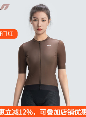 洛克兄弟骑行服女款速干排汗短袖上衣公路自行车服春夏季TVI系列