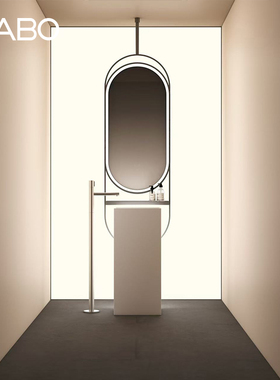 定制 观博GABO落地式洗手盆家用高分子人造石立柱盆洗面盆 K10249