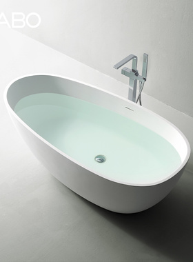 观博GABO 家用高分子人造石浴缸独立式酒店卫生间泡澡浴盆 K8608
