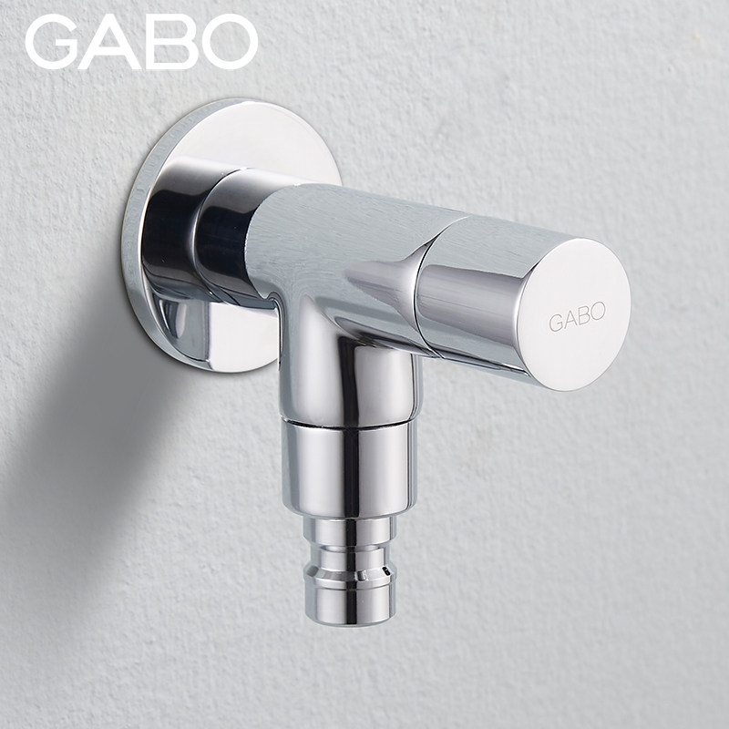 观博铜镀铬洗衣机龙头角阀全自动