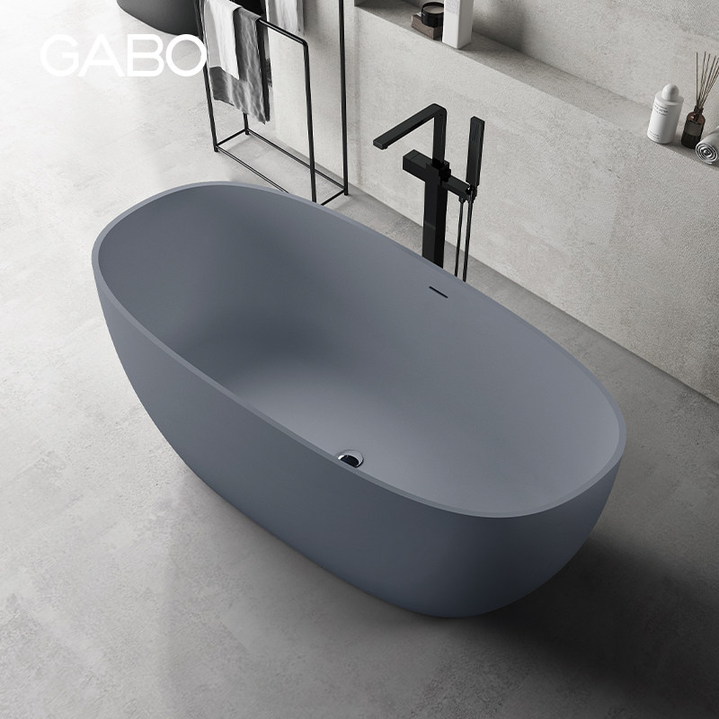 观博GABO 复合人造石浴缸家用多尺寸浴缸小户型独立式浴盆 JC8628