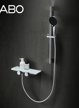 观博GABO 家用壁挂式淋浴花洒浴室明装多功能花洒可升降 10ML017B