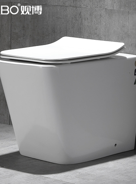 QC GABO观博卫浴座式墙排坐便器挂墙式抽水马桶墙排座便器10025B