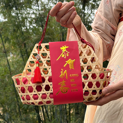 2025特色送礼小篮子手工竹编