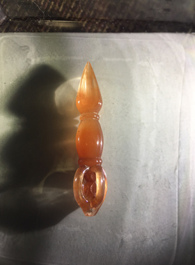 绿晶林新款天然水晶红兔毛镂空手工雕刻法器