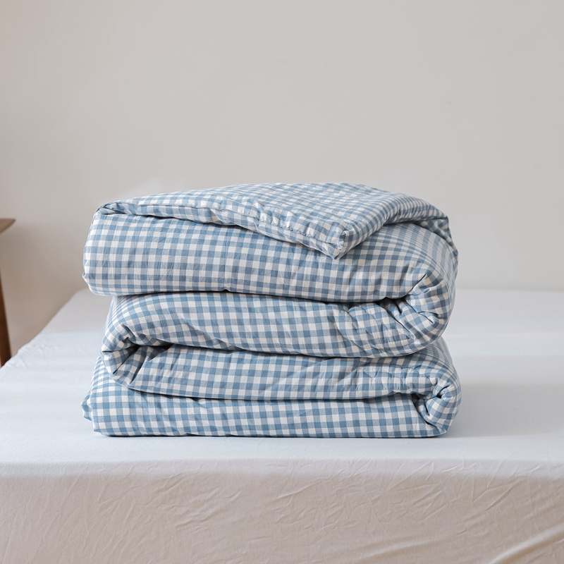 日式水洗棉冬季保暖加厚春秋被