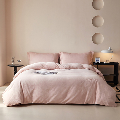 A类婴儿级牛奶绒四件套抗静电