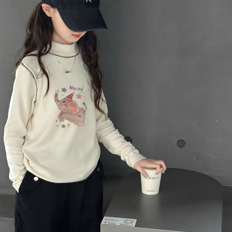 女童半高领打底衫秋冬内搭上衣