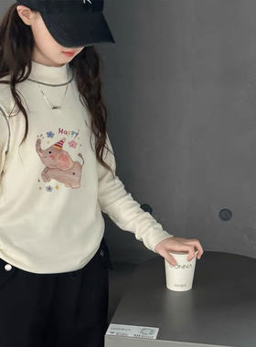 女童半高领打底衫秋冬内搭上衣
