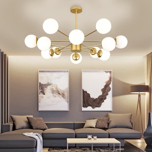 魔豆吊灯LED客厅灯现代简约大气2026年新款 主卧室创意家用灯具饰