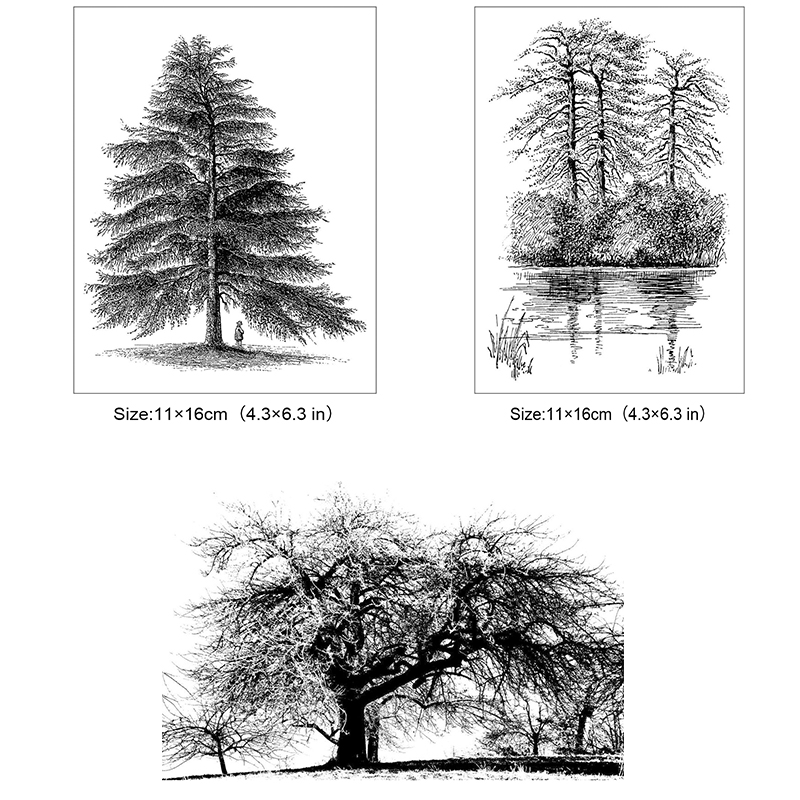 章先生 原创手账 山水风景 透明印章 图章 硅胶 软胶印章 橡皮章