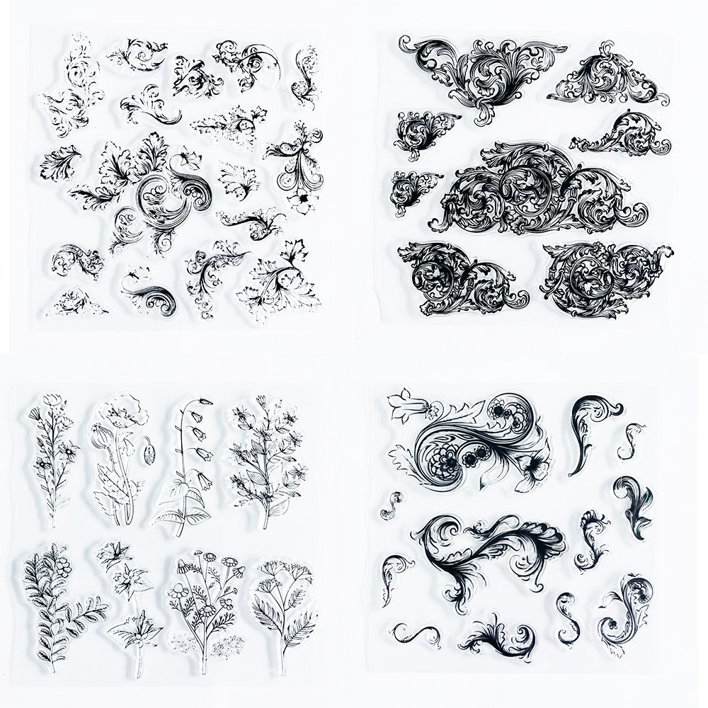 章先生 手账 花类橡皮章硅胶 软胶素描 透明印章