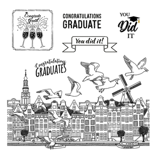 透明印章 Scrapbook毕业季Happy Graduation环保手账DIY相册装饰