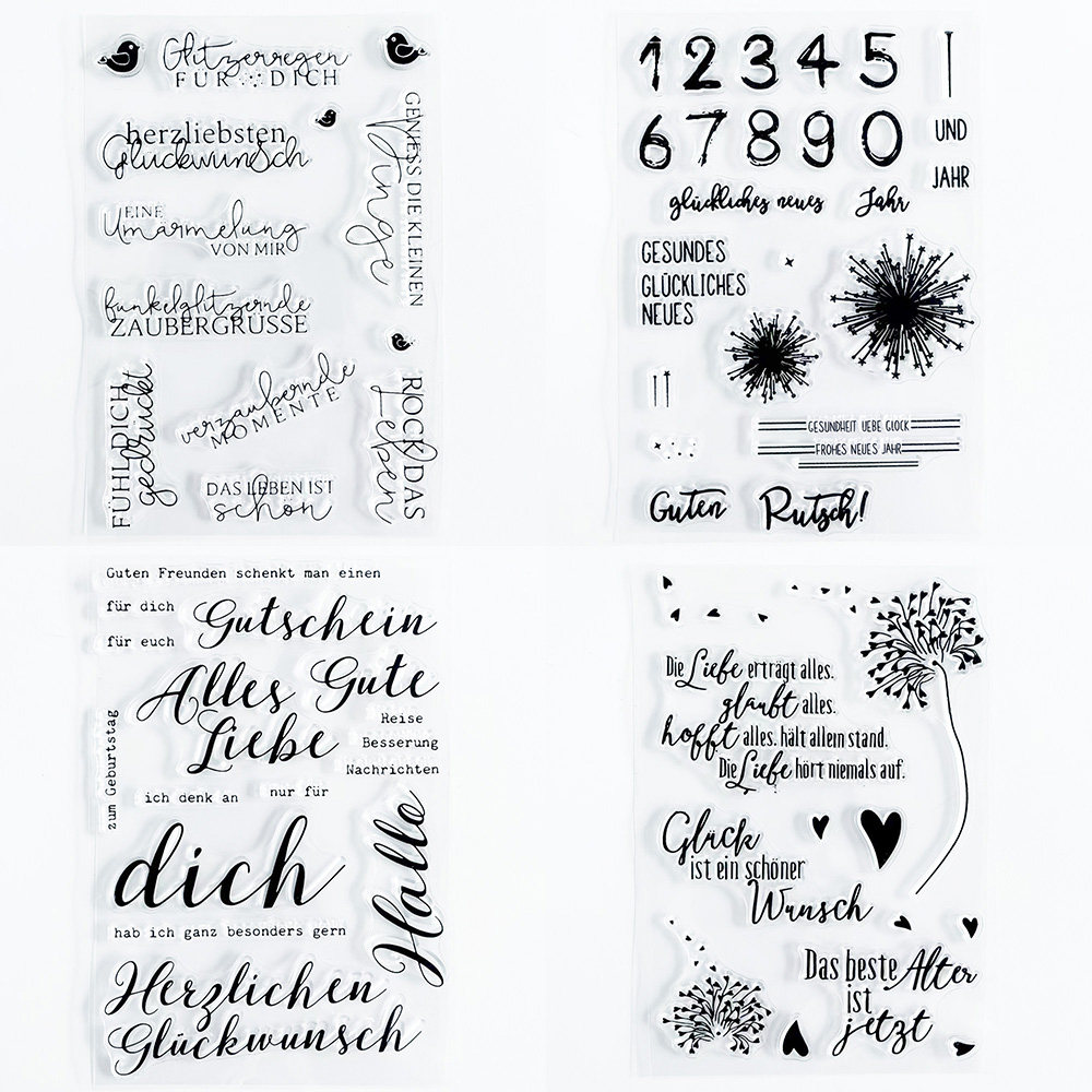 章先生 手账 德语系列橡皮章硅胶 软胶素描 透明印章