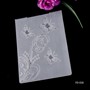 scrapbook DIY相册卡片制作工具 凹凸塑料模板 塑料压花模板FD018