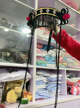 戏剧头饰古装假发小姐戏曲头饰越剧花旦男童女童帽