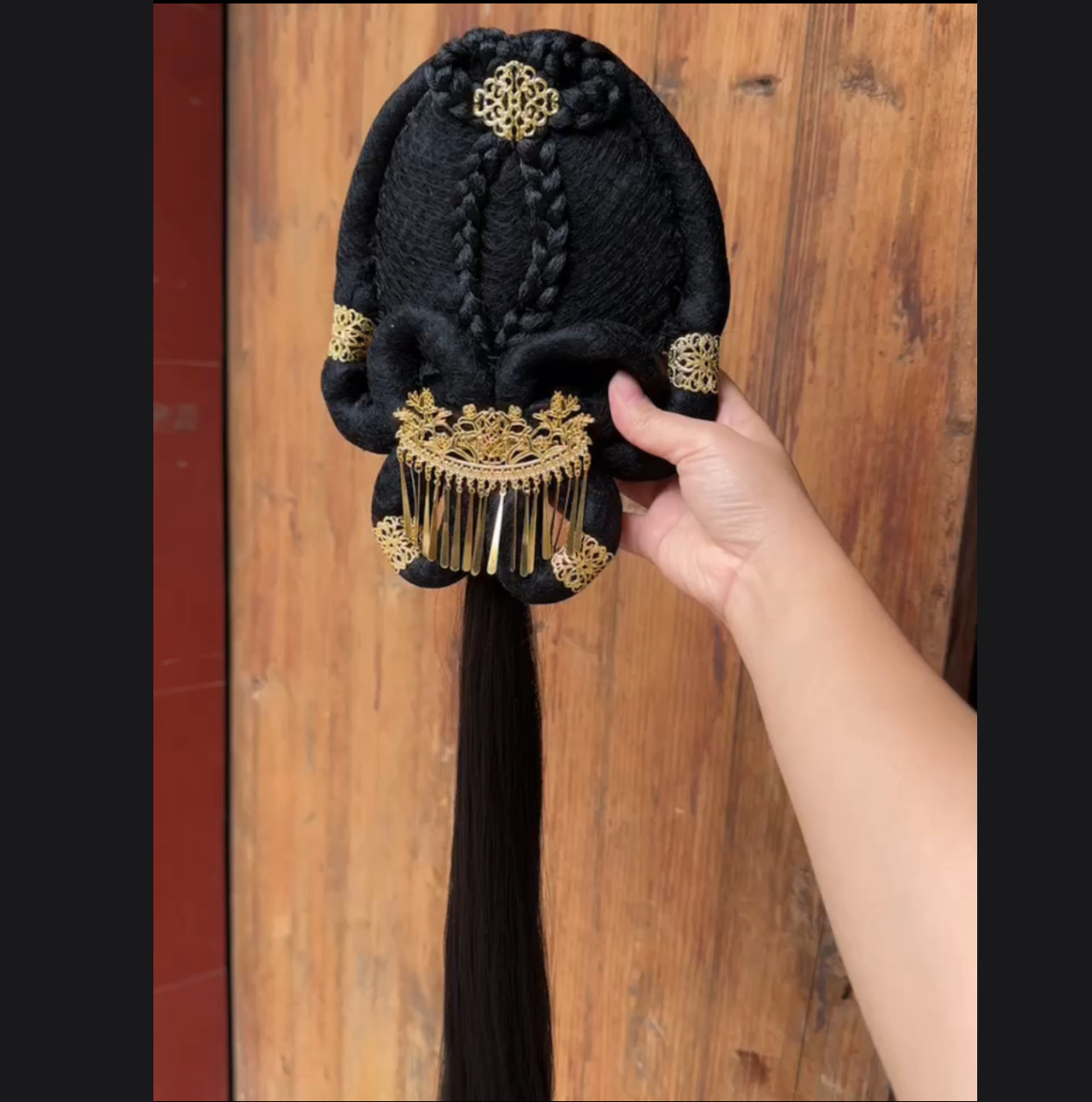越剧黄梅戏剧古装影视假发仿真造型夫人公主皇后后脑勺发鬓发包