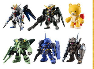 万代 食玩盒蛋FW CONVERGE#04 强袭自由高达力天使 熊霸 特务杰刚