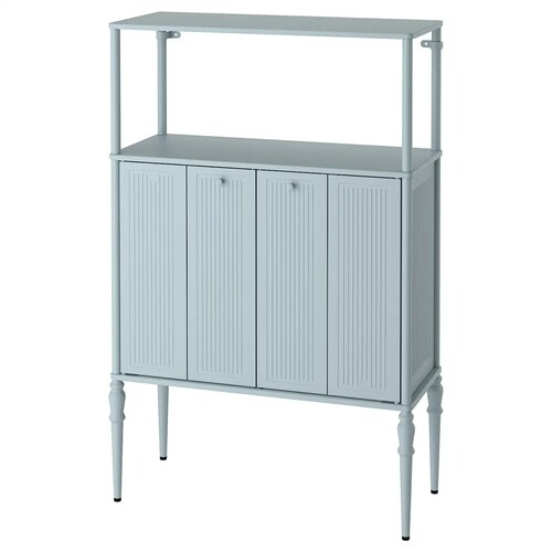 国内宜家代购索格麦斯金属柜子置物柜靠墙柜家用柜83x36x128 厘米