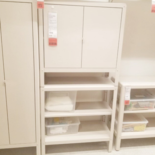 宜家科比约恩储物柜代购搁架带柜阳台置物架货架储物柜防尘多层柜