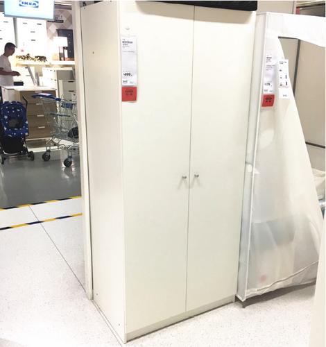 宜家伯特克勒普斯塔双门整理衣柜